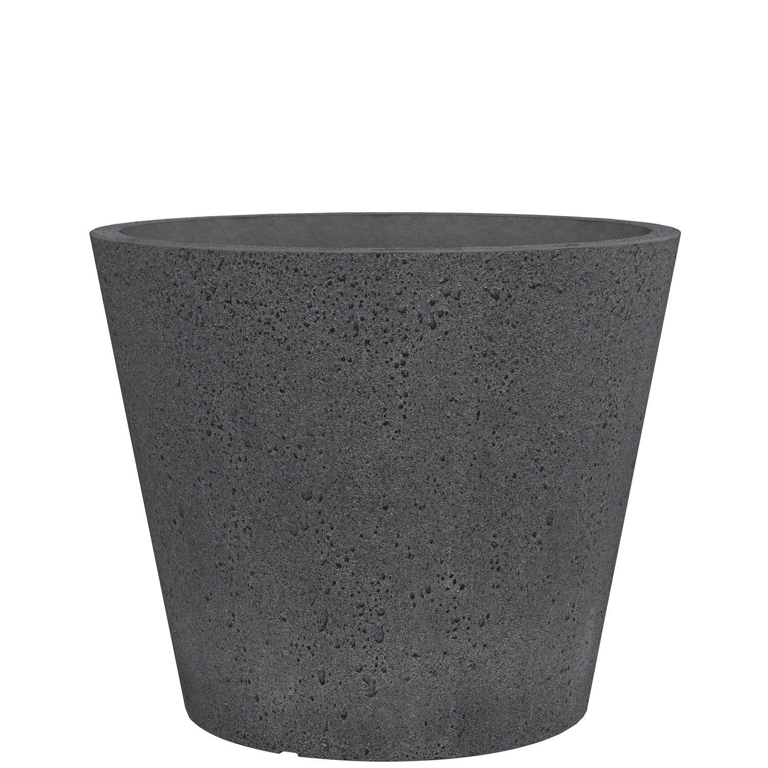 Black Lightweight Tall Round Beton Planter By Apta