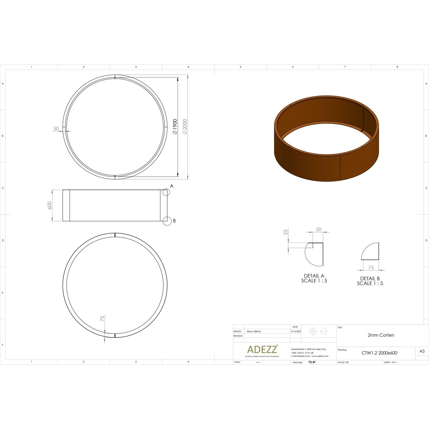 Adezz Corten Steel Circum Bottomless Vegetable Planter Sizes D Cm X H Cm No Thank You